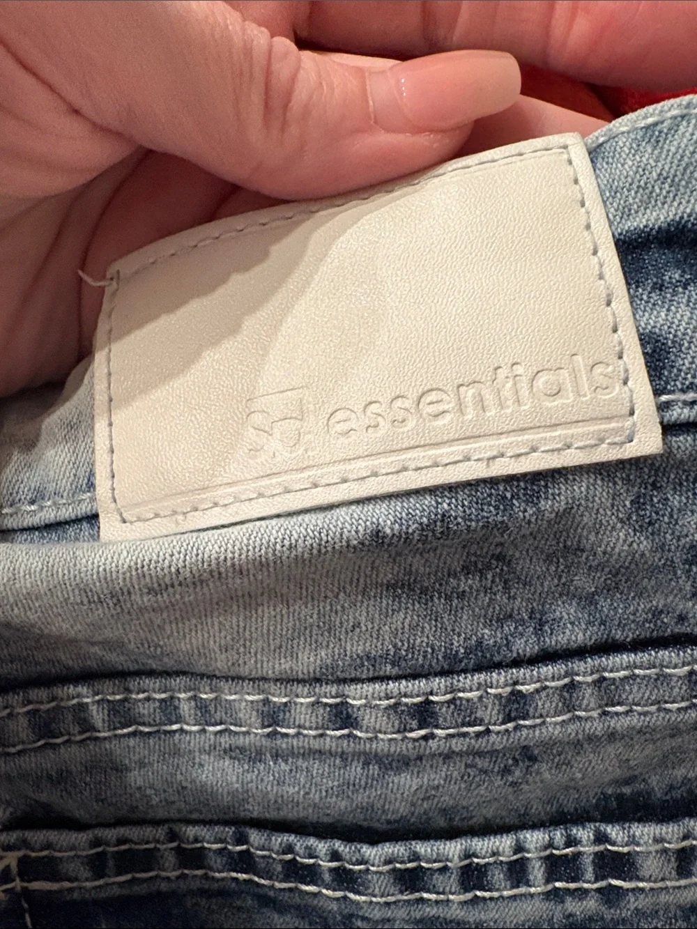 SP Essentials Men's Skinny Jeans – Acid Wash Blue Size 29x30